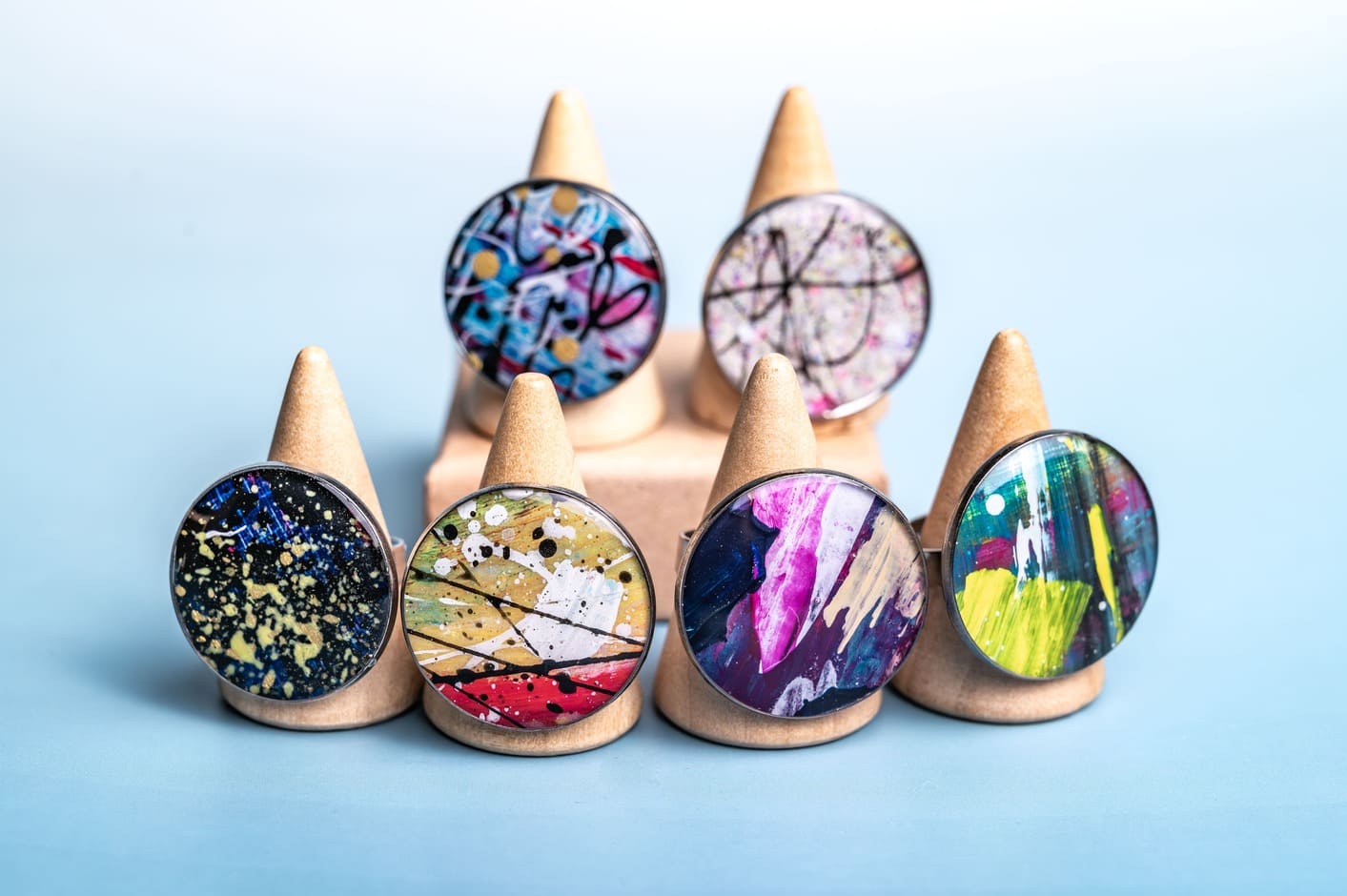 Lollipop ring with vibrant colors and playful design