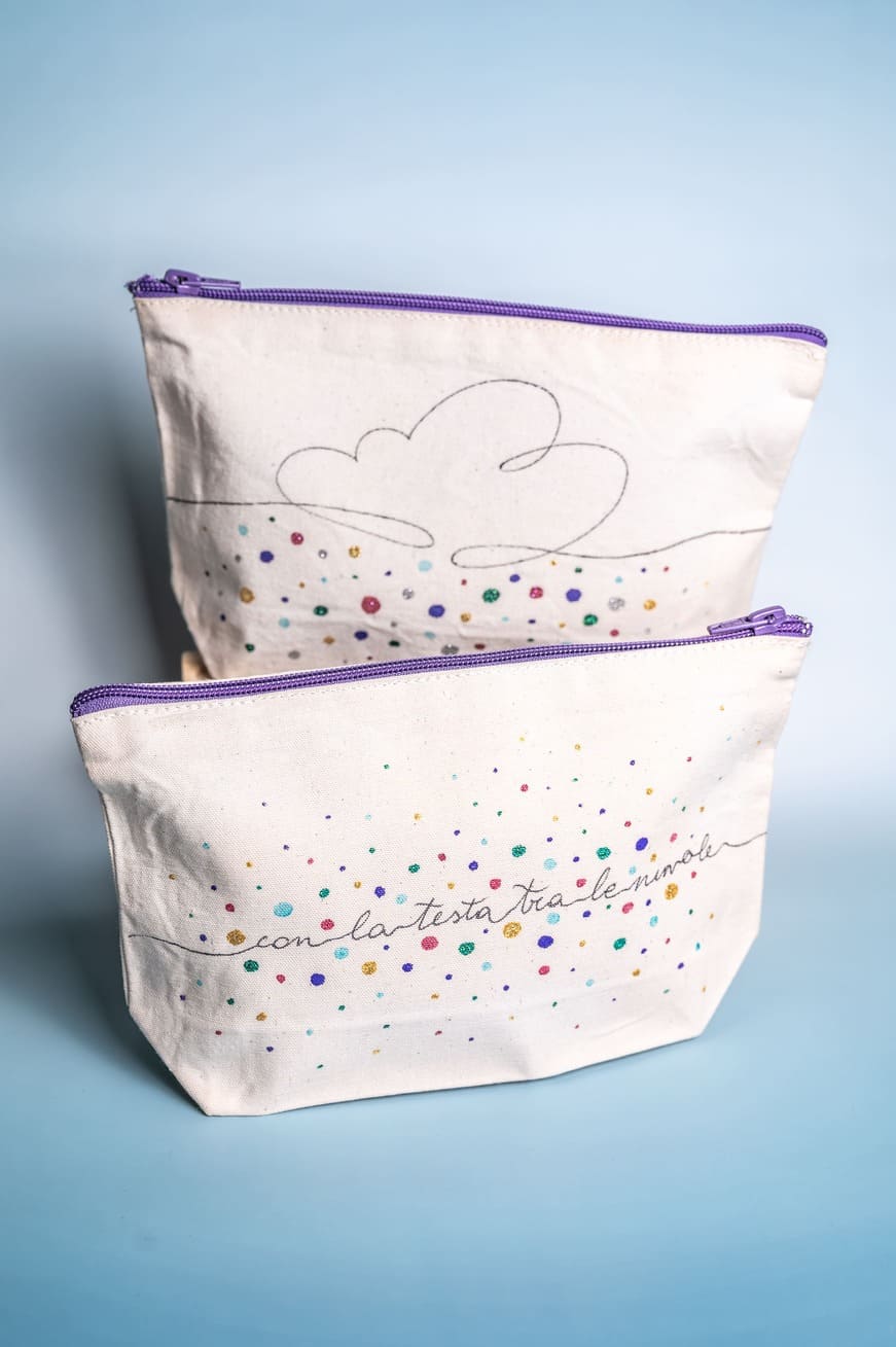 Artistic beauty case with abstract design and unique texture