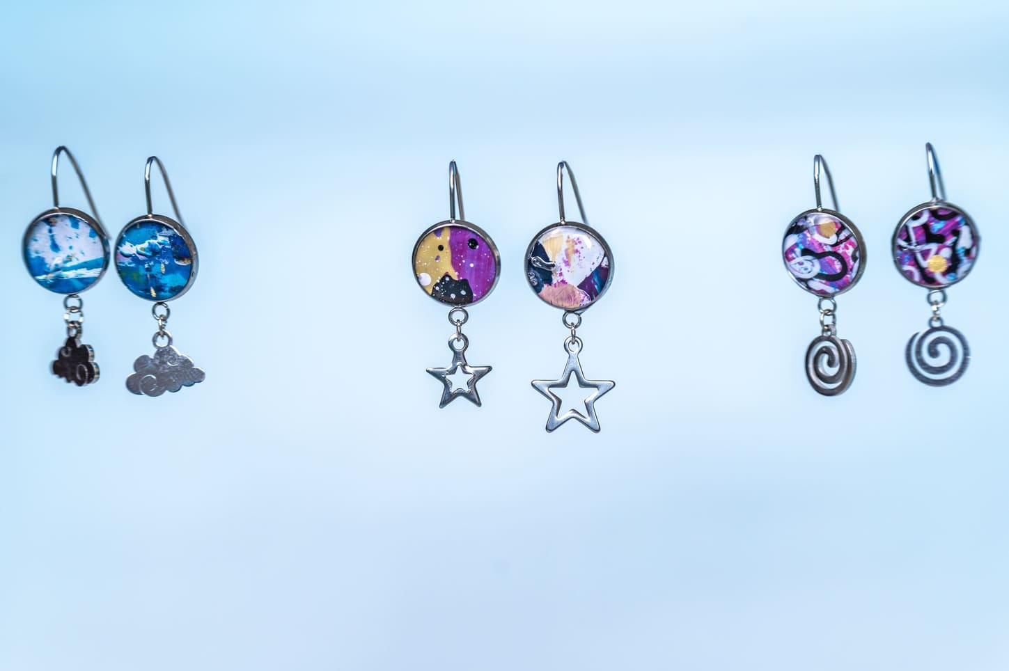Fairy Tales earrings with magical design and delicate colors
