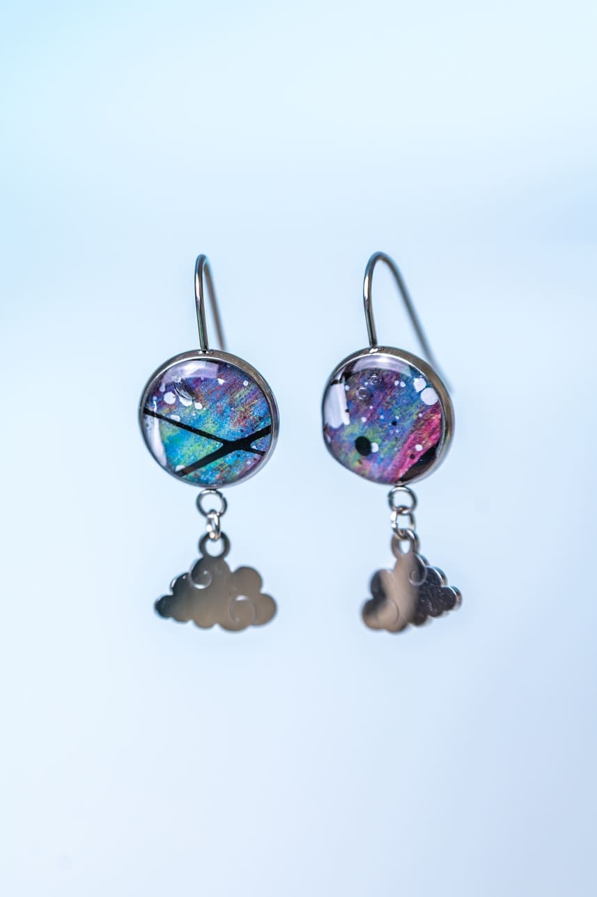 Artistic Fairy Tales earrings with unique textures and delicate shapes