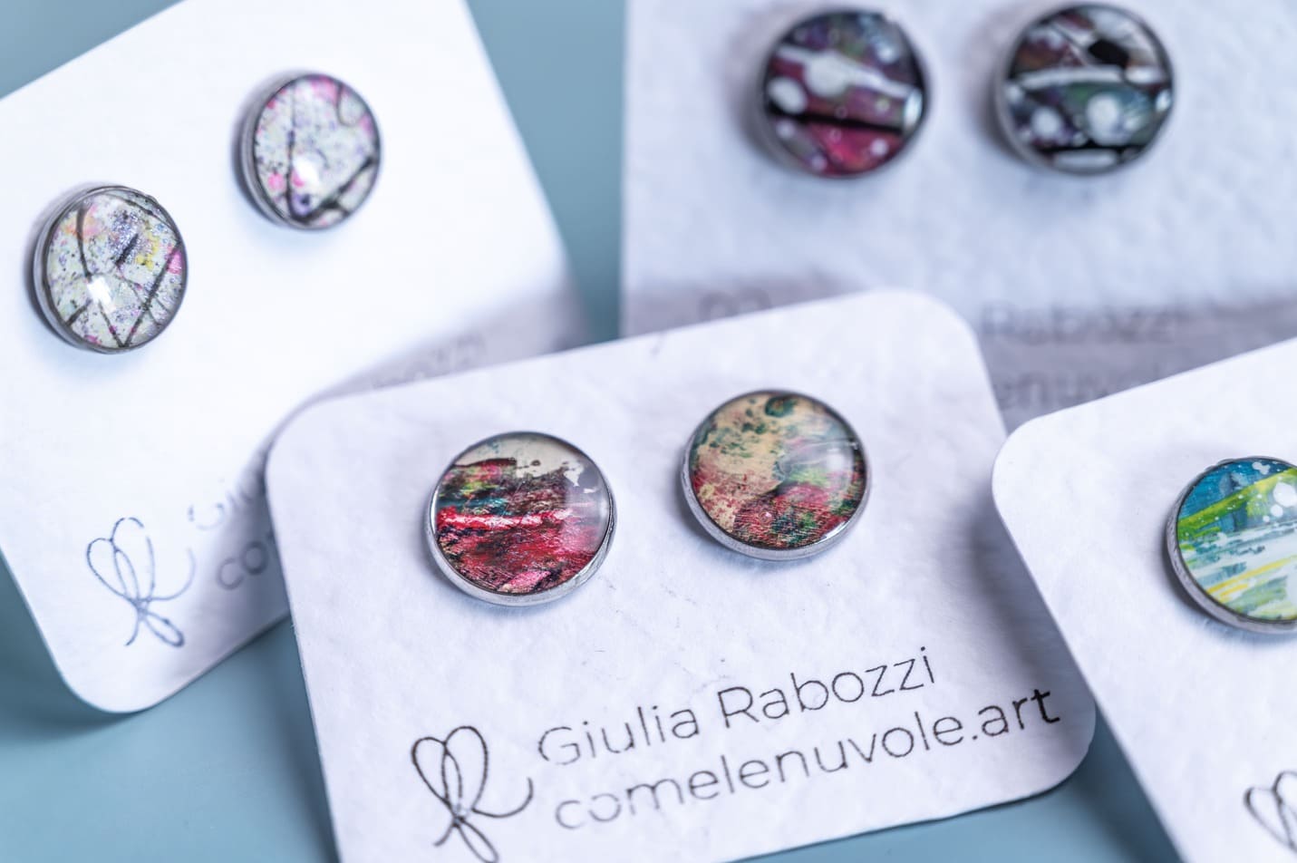 Unique Lollipop earrings with bright colors and fun shapes