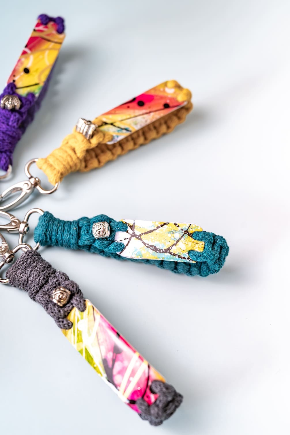 Artistic keychain with creative motifs and unique shapes