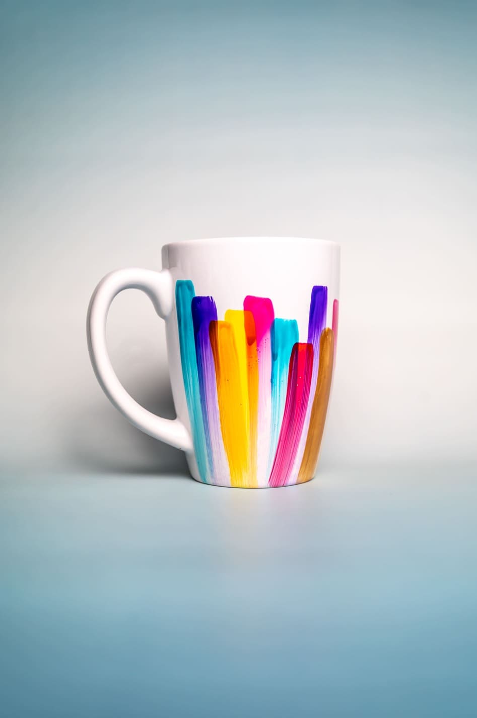 Unique mug with artistic design and harmonious colors